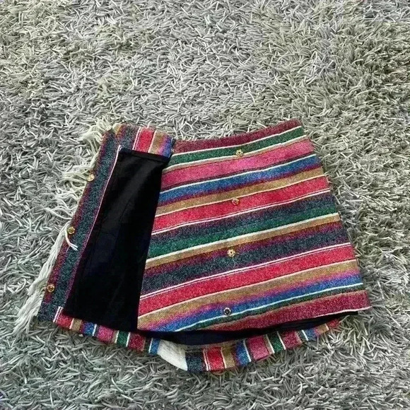 Sandro Skirt Mini  Multicolor Sz 1 - Picture 4 of 7